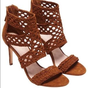 Sandro suede heels in brown - size 37